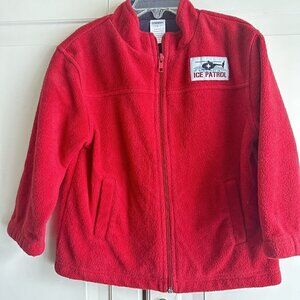 Gymboree Boy 4 Red Full Zip Ice Patrol‎ Fleece Jacket